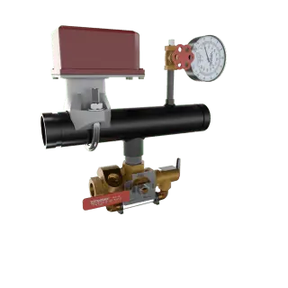 3" Floor EasyPac Grooved 1/2 Test and Drain Valve