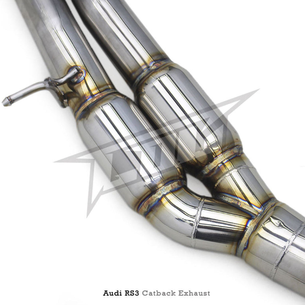 Stainless Valved Catback Exhaust System for Audi RS3 TTRS 2.5T