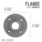 1 1/4 in. Black Floor Flange