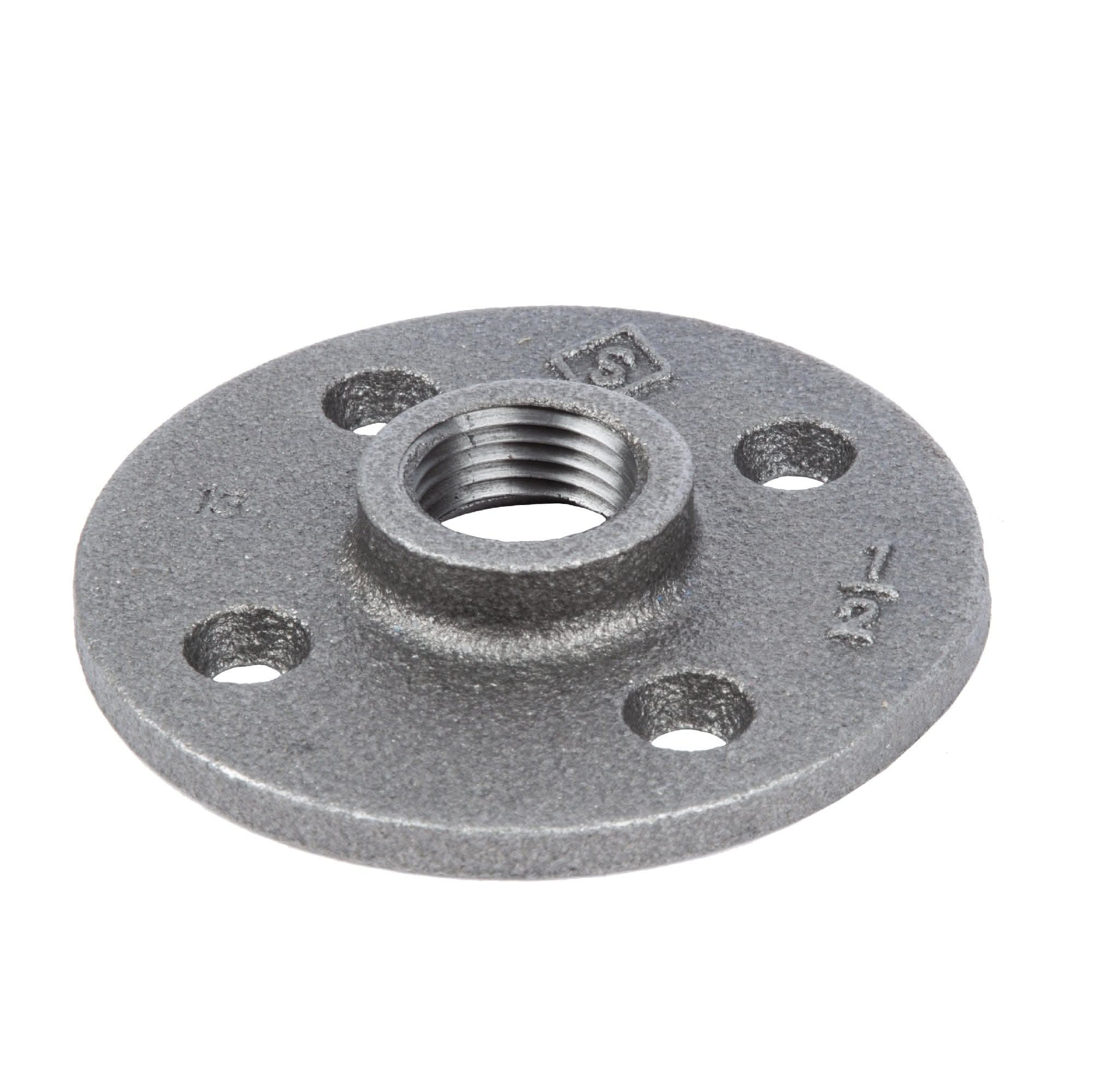 1/2 in. Black Floor Flange