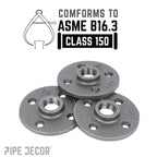 1/2 in. Black Floor Flange
