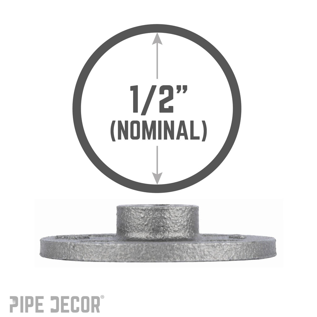 1/2 in. Black Floor Flange