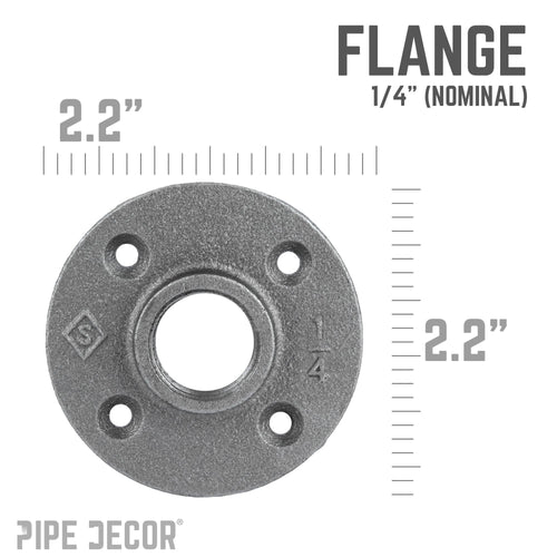 1/4 in. Black Floor Flange