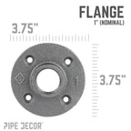 1 in. Black Floor Flange