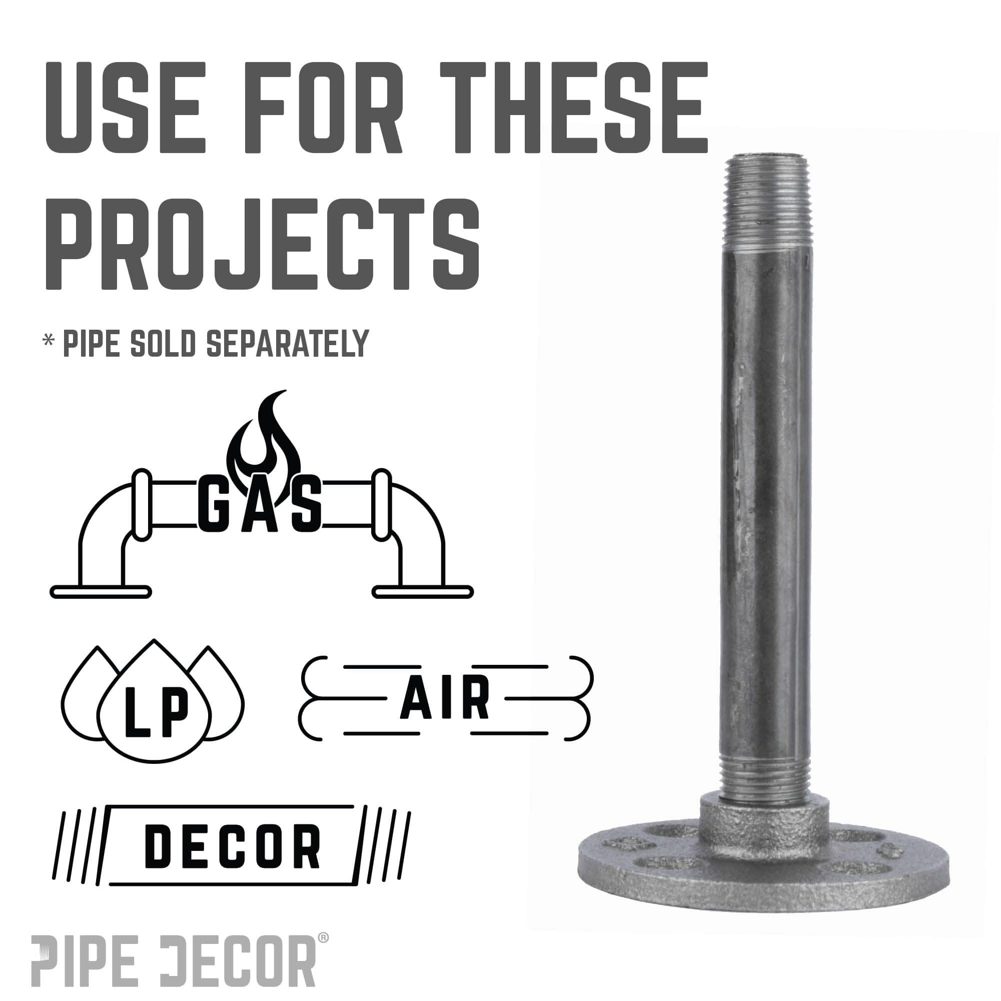 3/8 in. Black Floor Flange