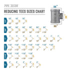 1 1/2 in. x 1 1/2 in. x 1 1/4 in. Black Reducing Tee