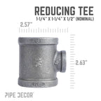 1 1/4 in. x 1 1/4 in. x 1/2 in. Black Reducing Tee