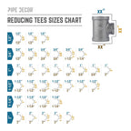 2 in. x 2 in. x 1 1/2 in. Black Reducing Tee