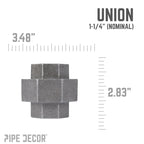 1 1/4 in. Black Union