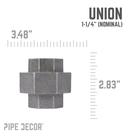 1 1/4 in. Black Union