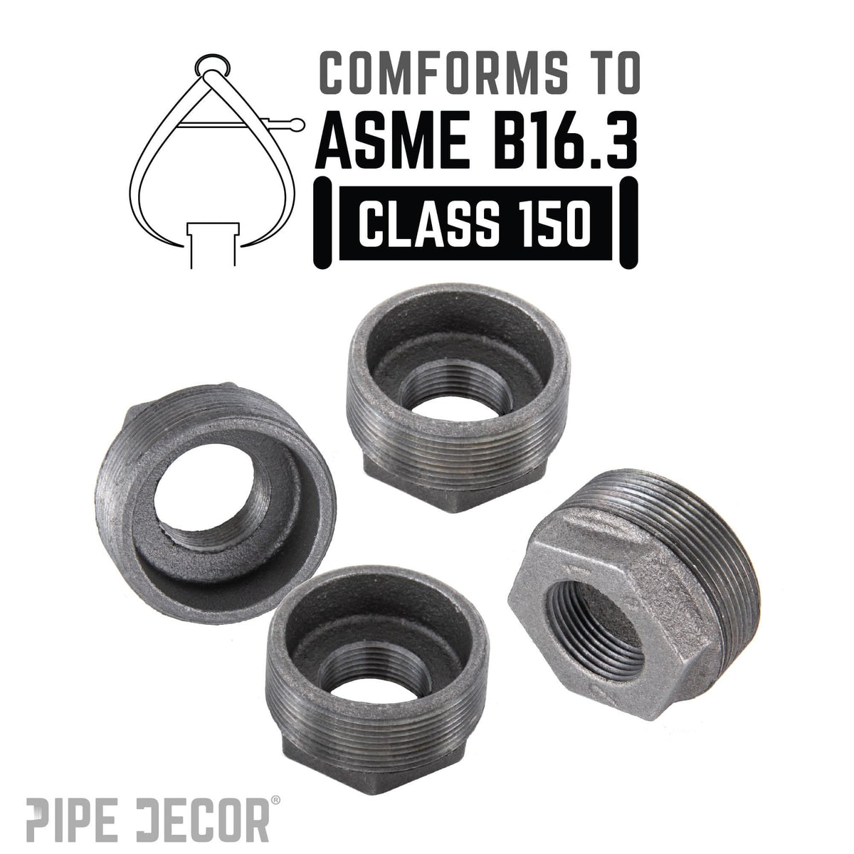 1 1/2 in. x 1 1/4 in. Black Bushing
