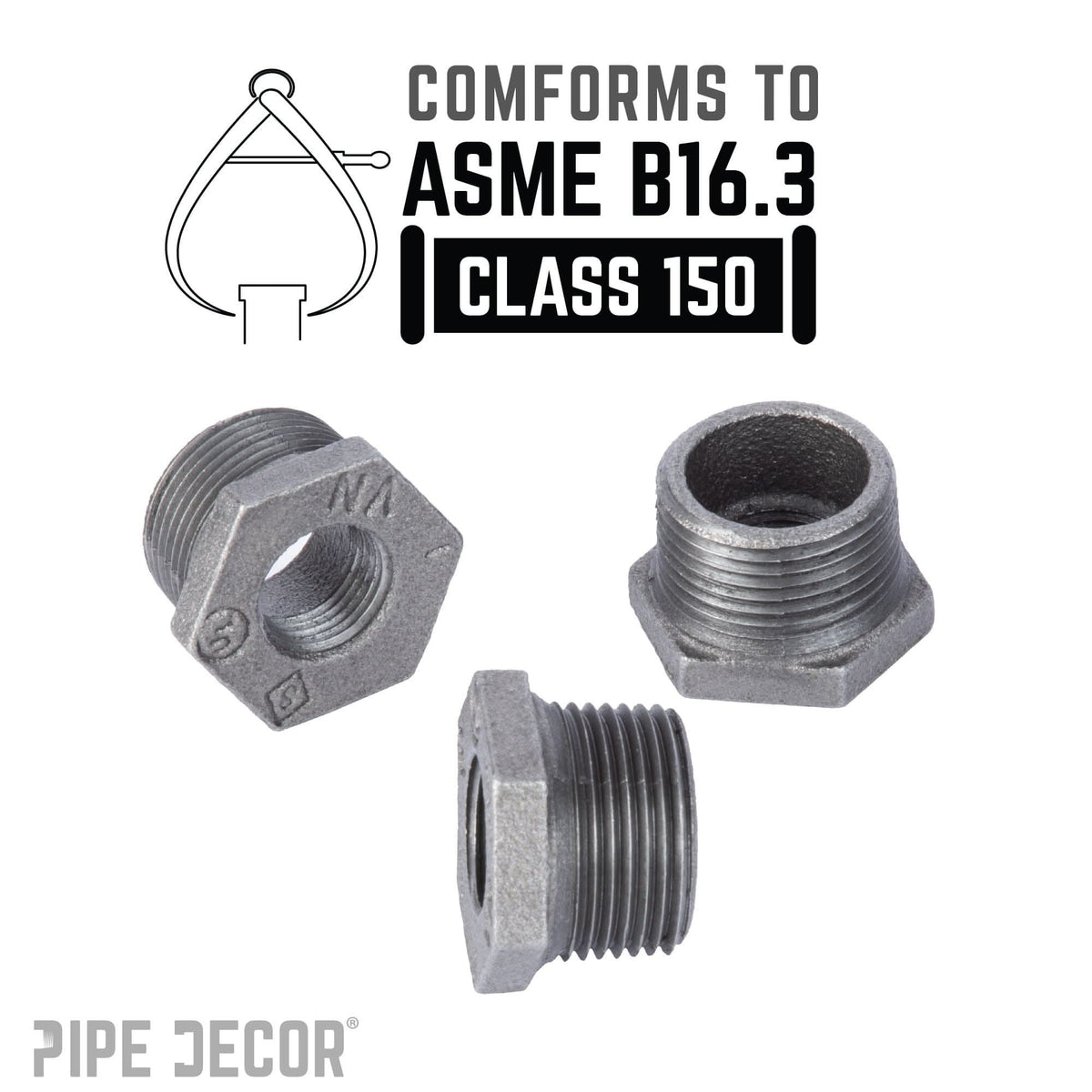1 1/2 in. x 1 in. Black Bushing