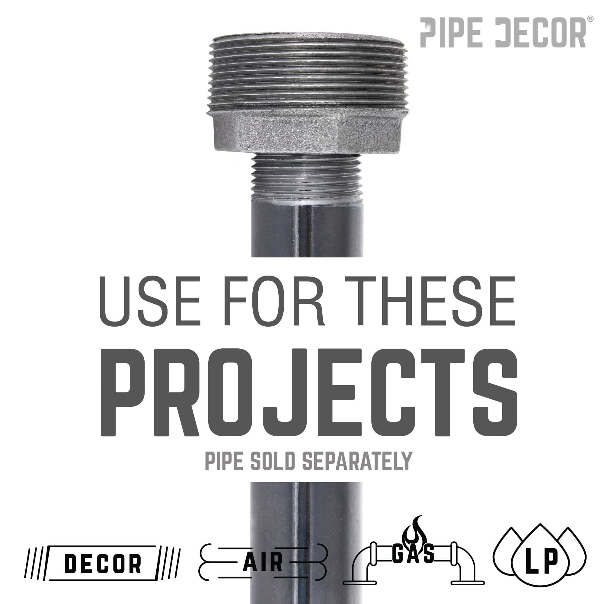 1 1/2 in. x 3/4 in. Black Bushing
