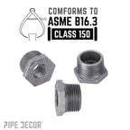 1 in. x 1/2 in. Black Bushing