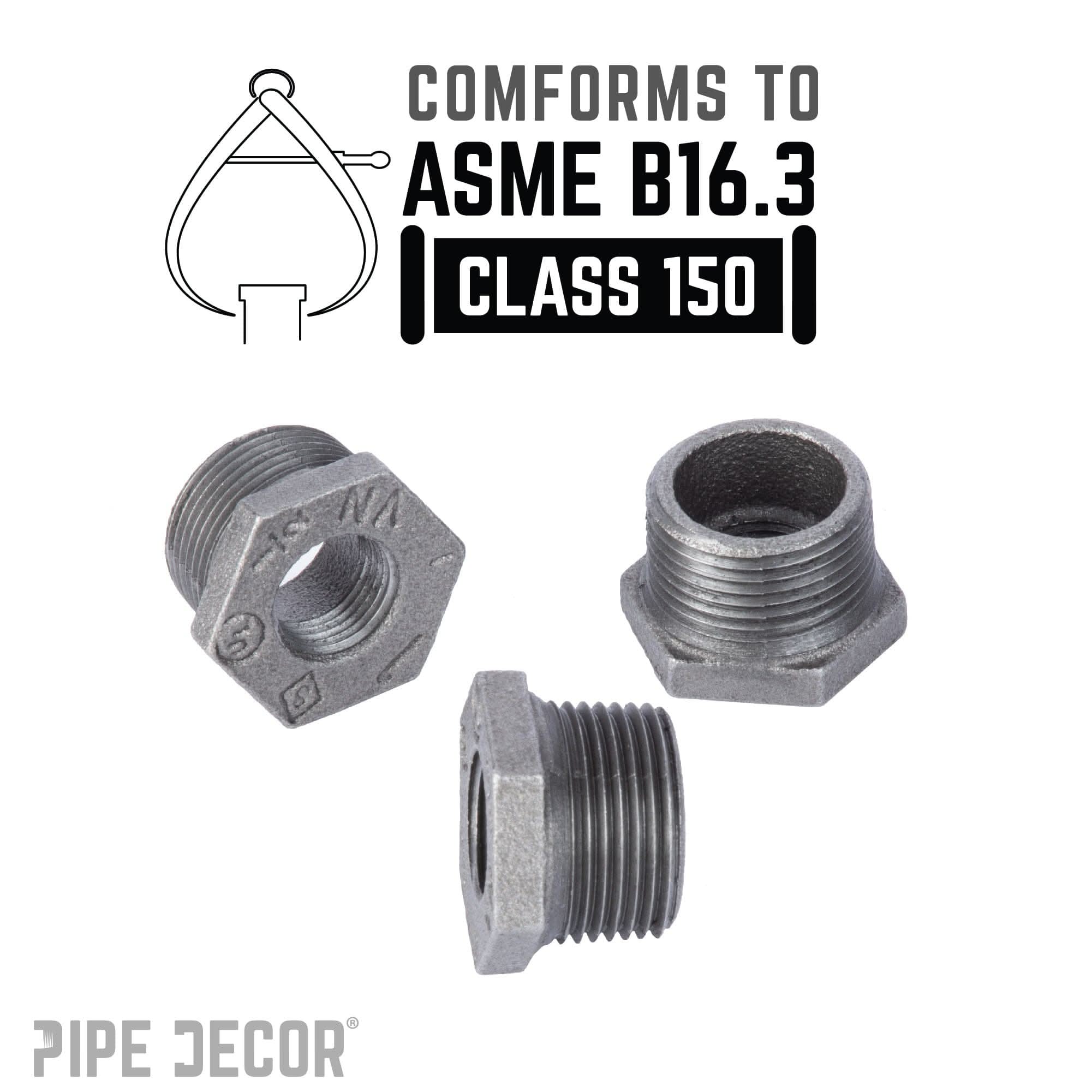 1 in. x 1/2 in. Black Bushing