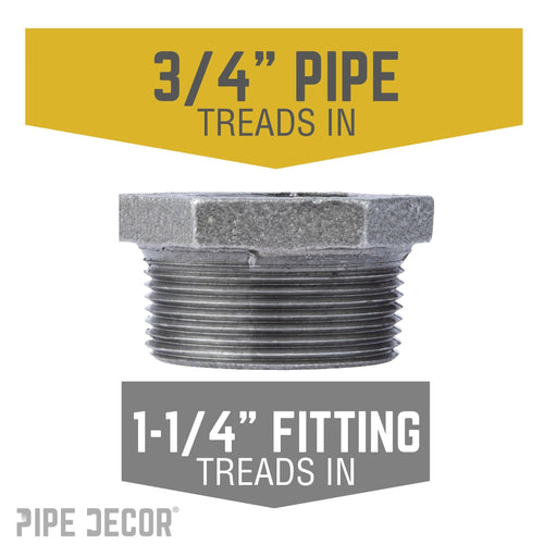 1 1/4 in. x 3/4 in. Black Bushing