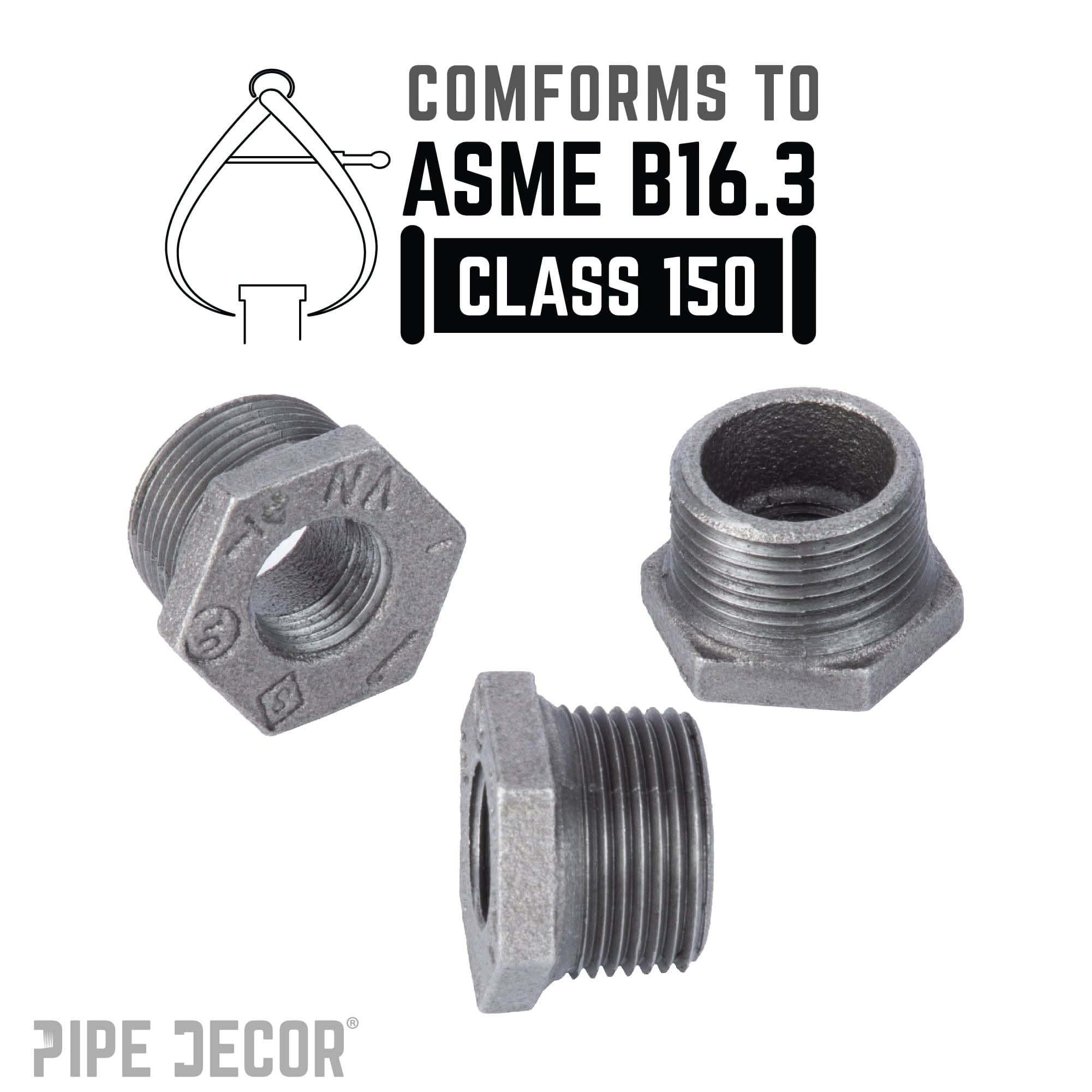 1 in. x 1/4 in. Black Bushing