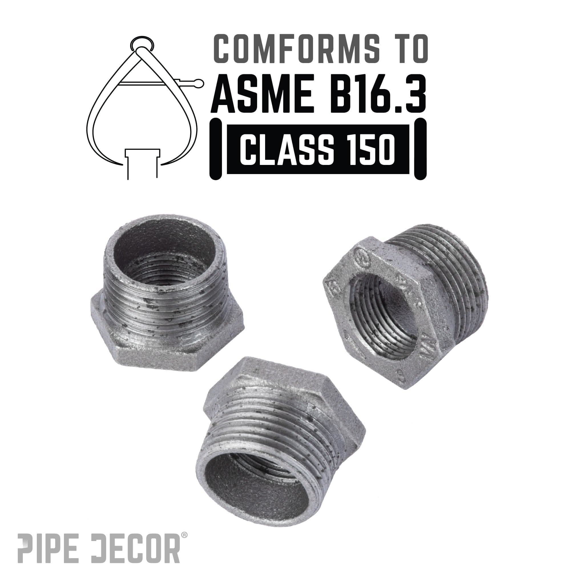 1 in. x 3/4 in. Black Bushing