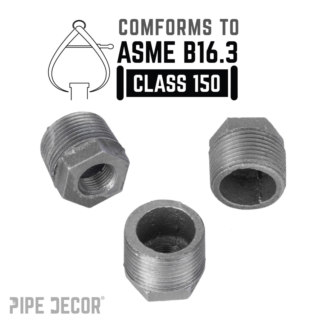 1 in. x 3/8 in. Black Bushing