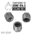 1 in. x 3/8 in. Black Bushing