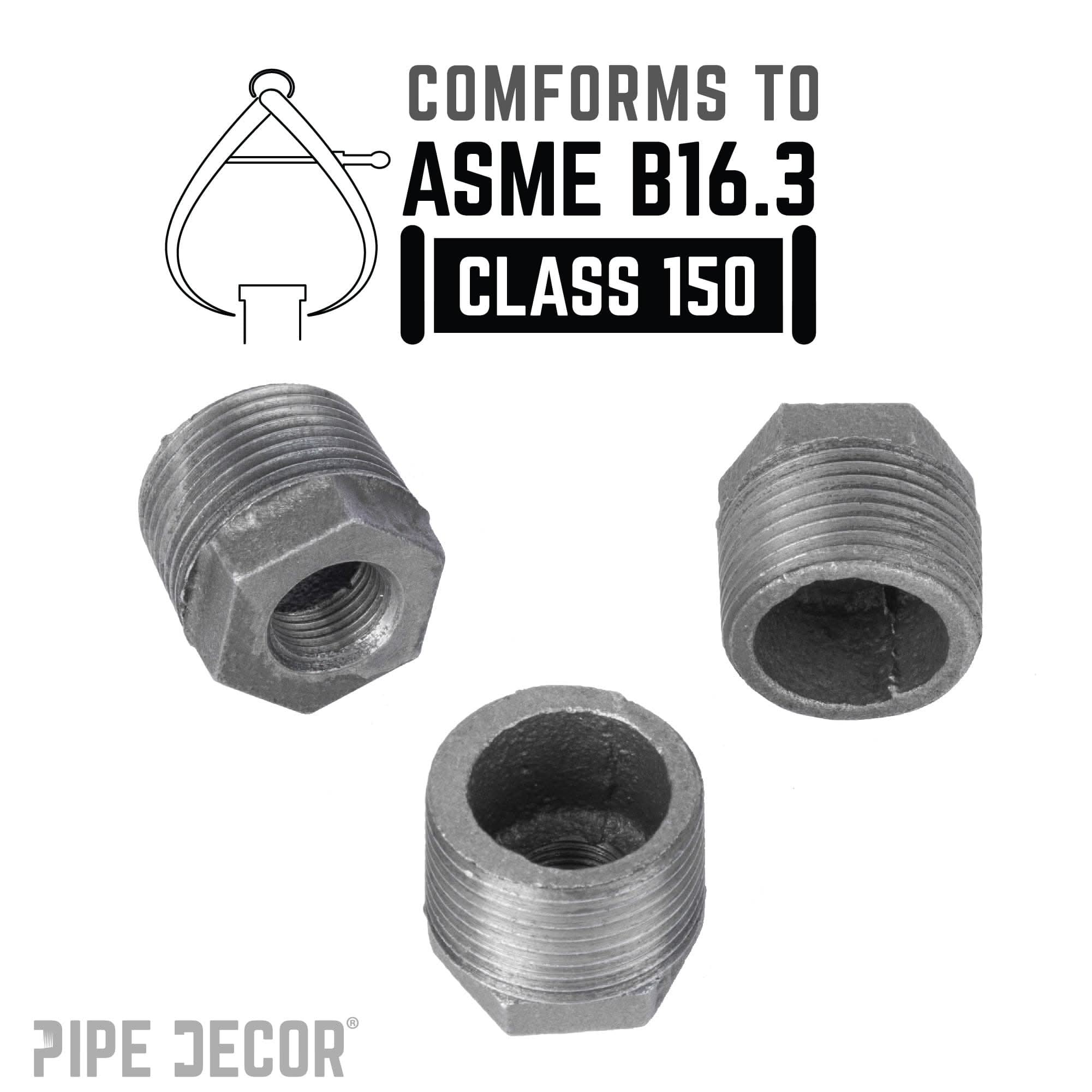 1 in. x 3/8 in. Black Bushing