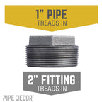 2 in. x 1 in. Black Bushing
