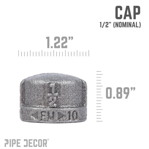 1/2 in. Black Cap