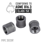 1 1/4 in. Black Coupling