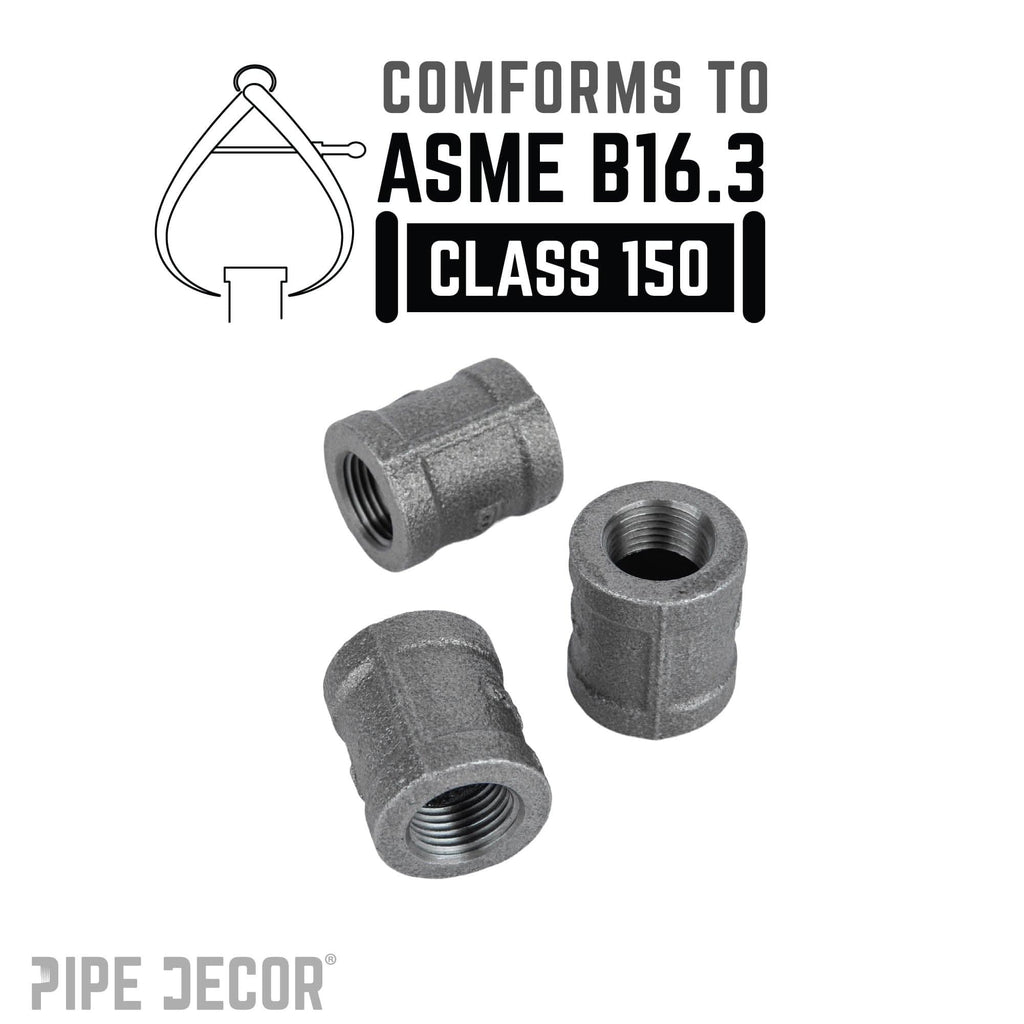 1/2 in. Black Coupling