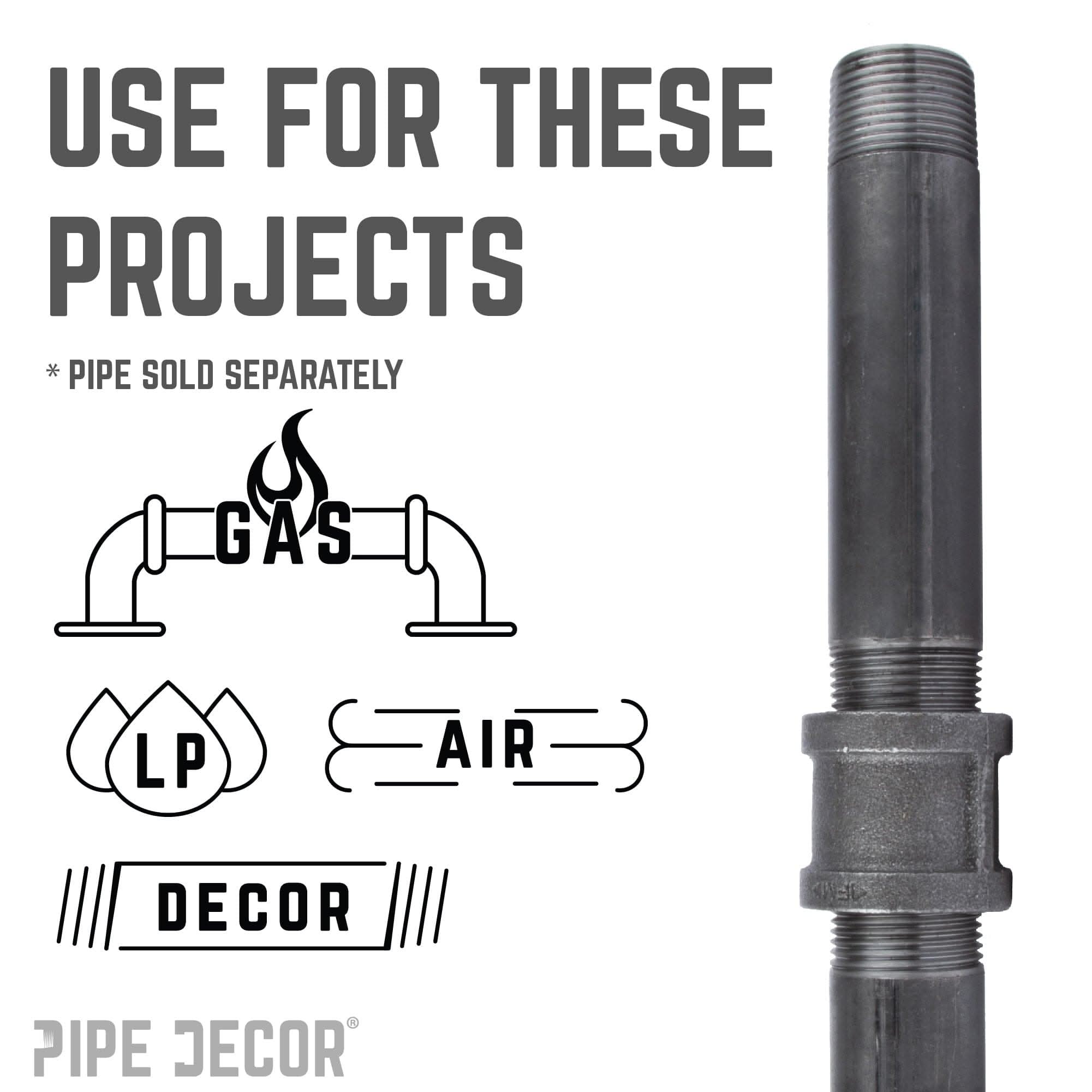1/2 in. Black Coupling