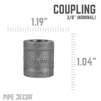 3/8 in. Black Coupling