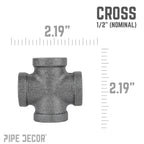 1/2 in. Black Cross