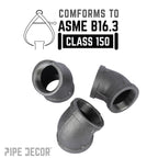 2 in. Black 45 Degree Elbow