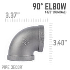 1 1/2 in. Black 90 Degree Elbow