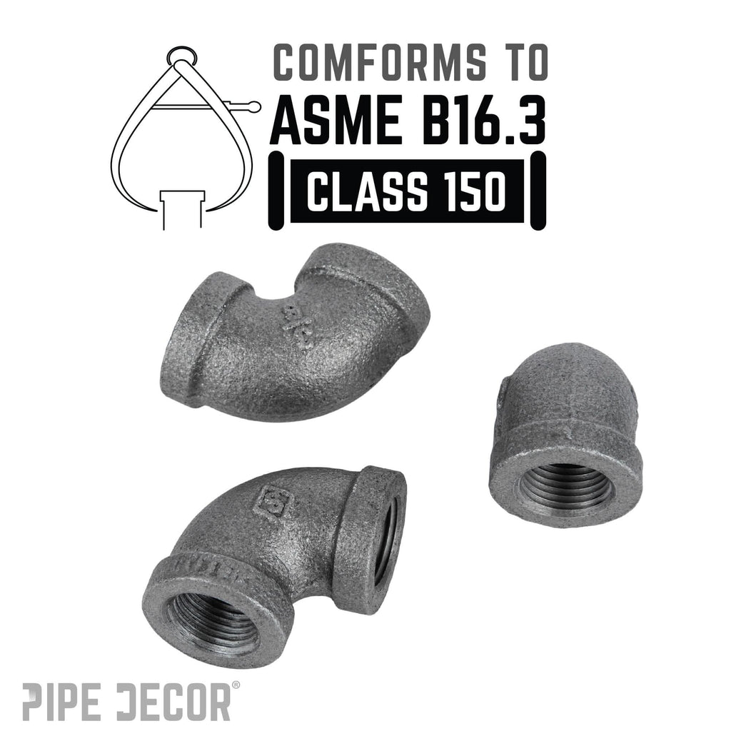 3/8 in. Black 90 Degree Elbow