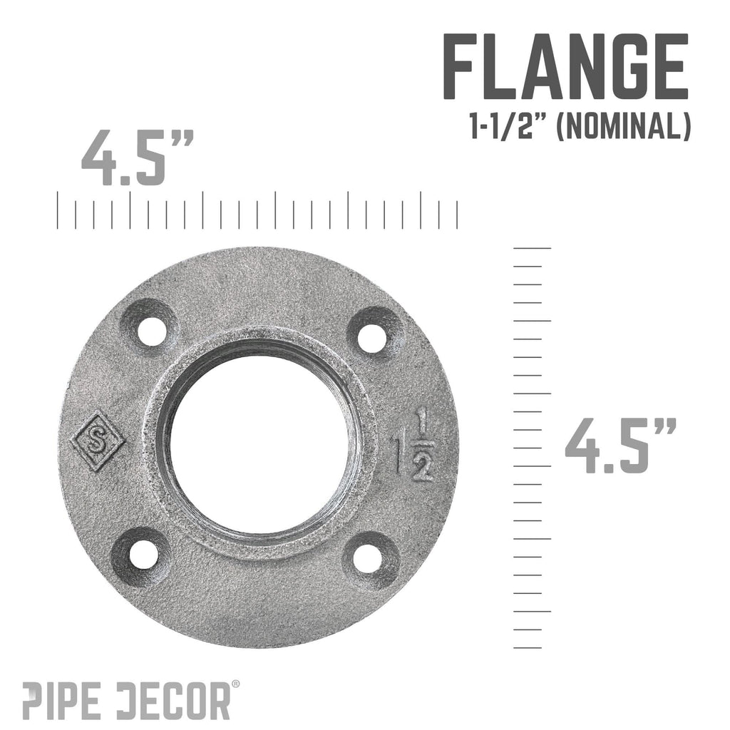 1 1/2 in. Black Floor Flange