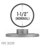 1 1/2 in. Black Floor Flange