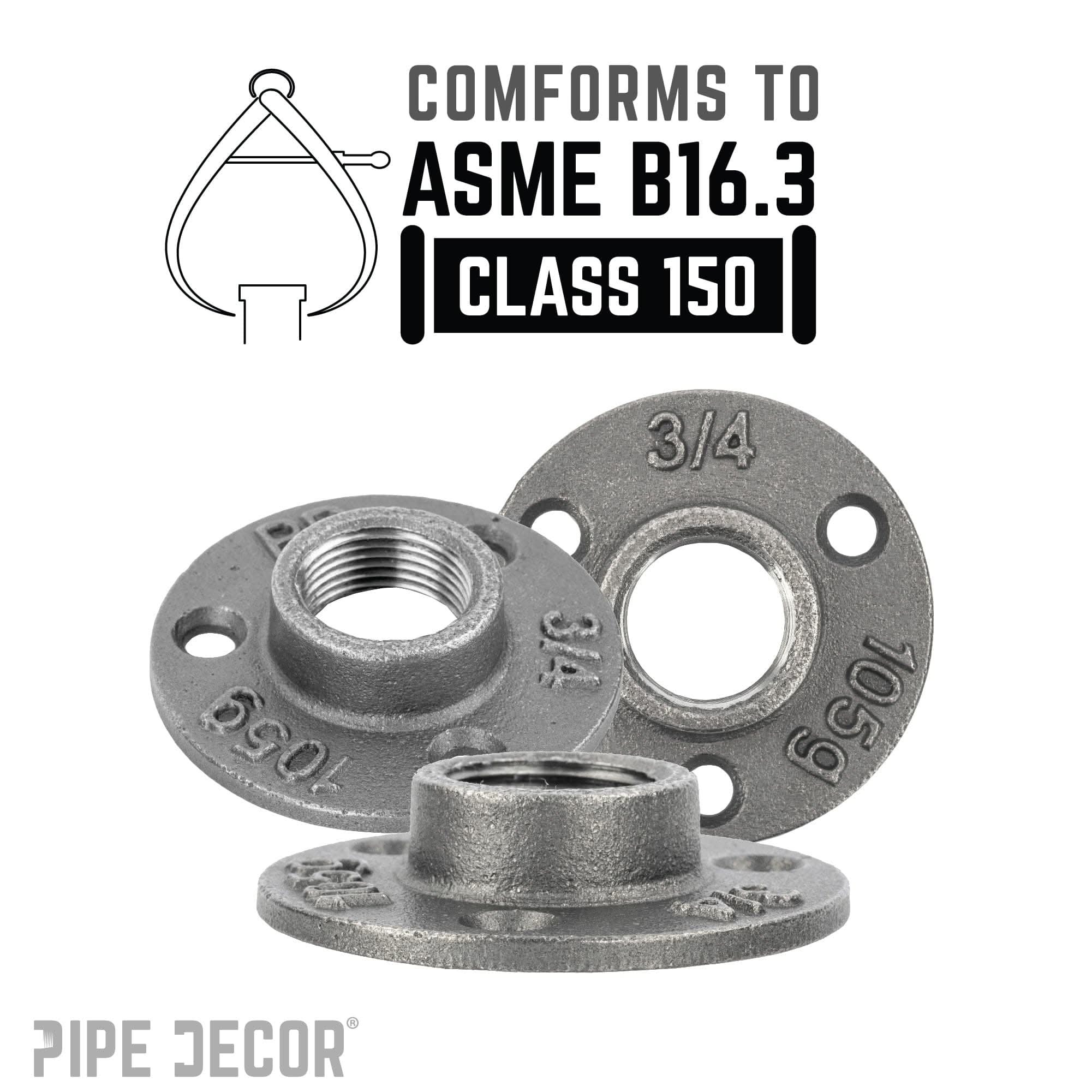 3/4 in. Black Mini Flange