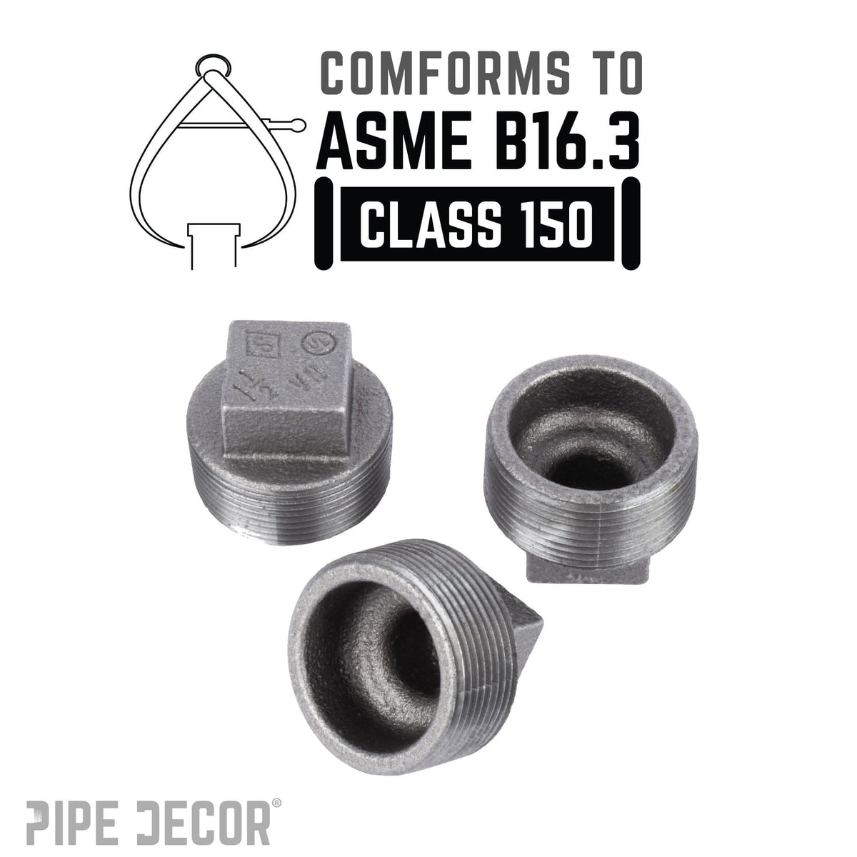 1 1/2 in. Black Plug