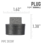1 1/4 in. Black Plug