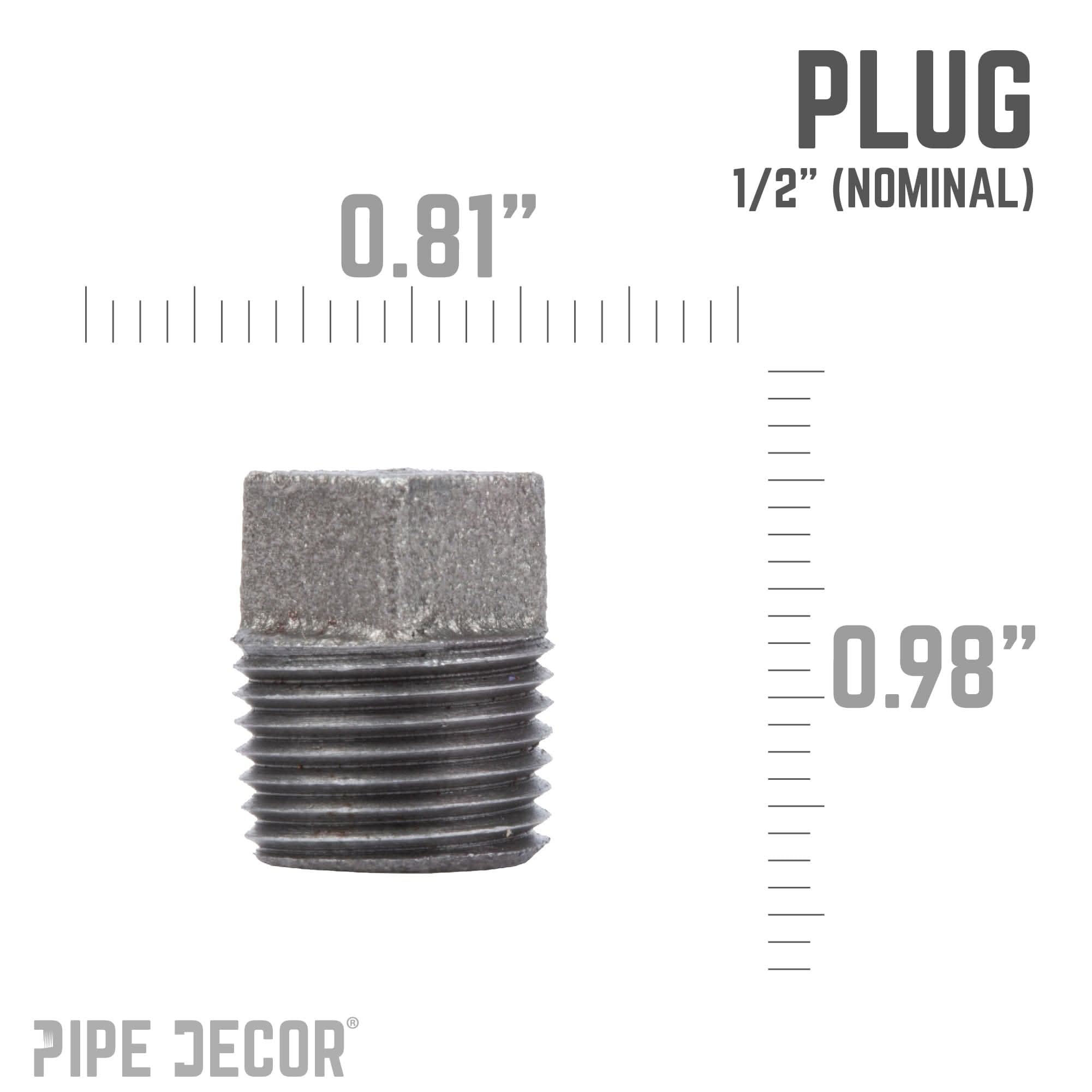 1/2 in. Black Plug