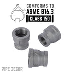 1 1/2 in. x 1 1/4 in. Black Reducing Coupling
