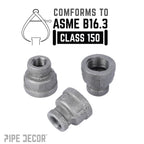 1 1/4 in. x 3/4 in. Black Reducing Coupling