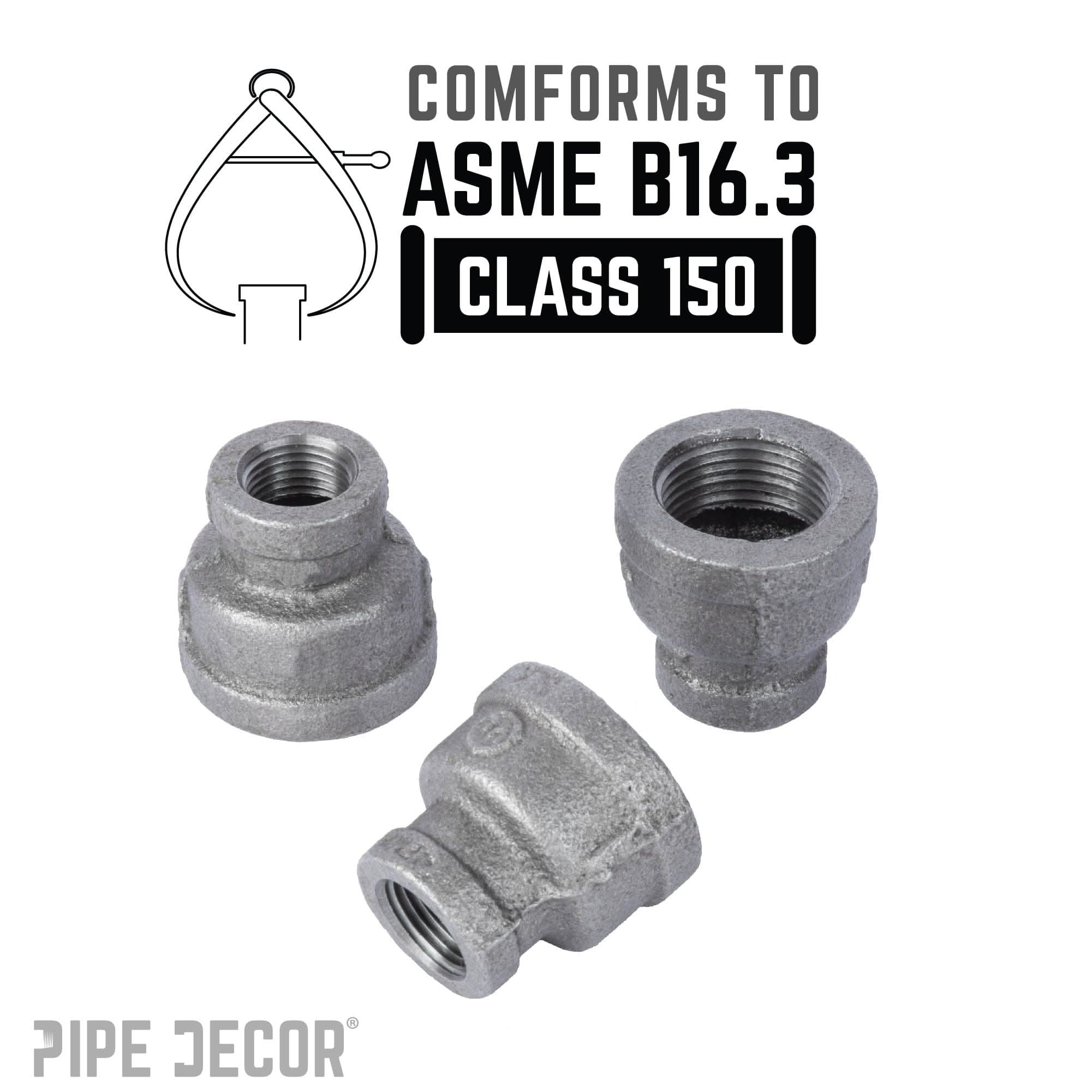 1 1/4 in. x 3/4 in. Black Reducing Coupling