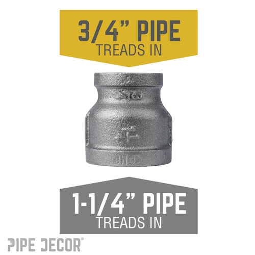 1 1/4 in. x 3/4 in. Black Reducing Coupling