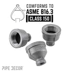 1 in. x 1/4 in. Black Reducing Coupling