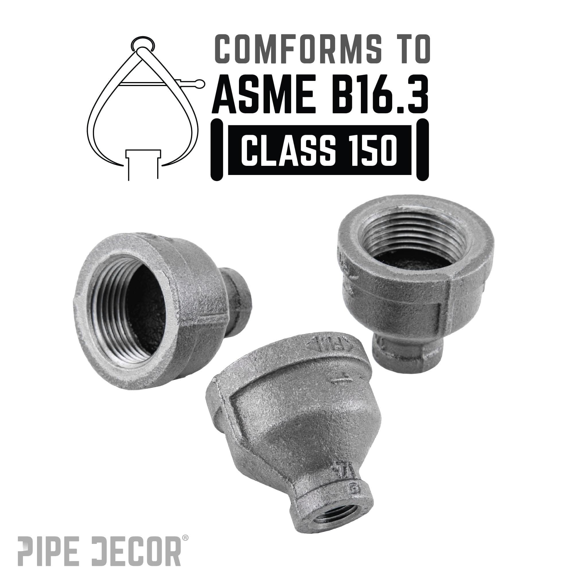 1 in. x 1/4 in. Black Reducing Coupling