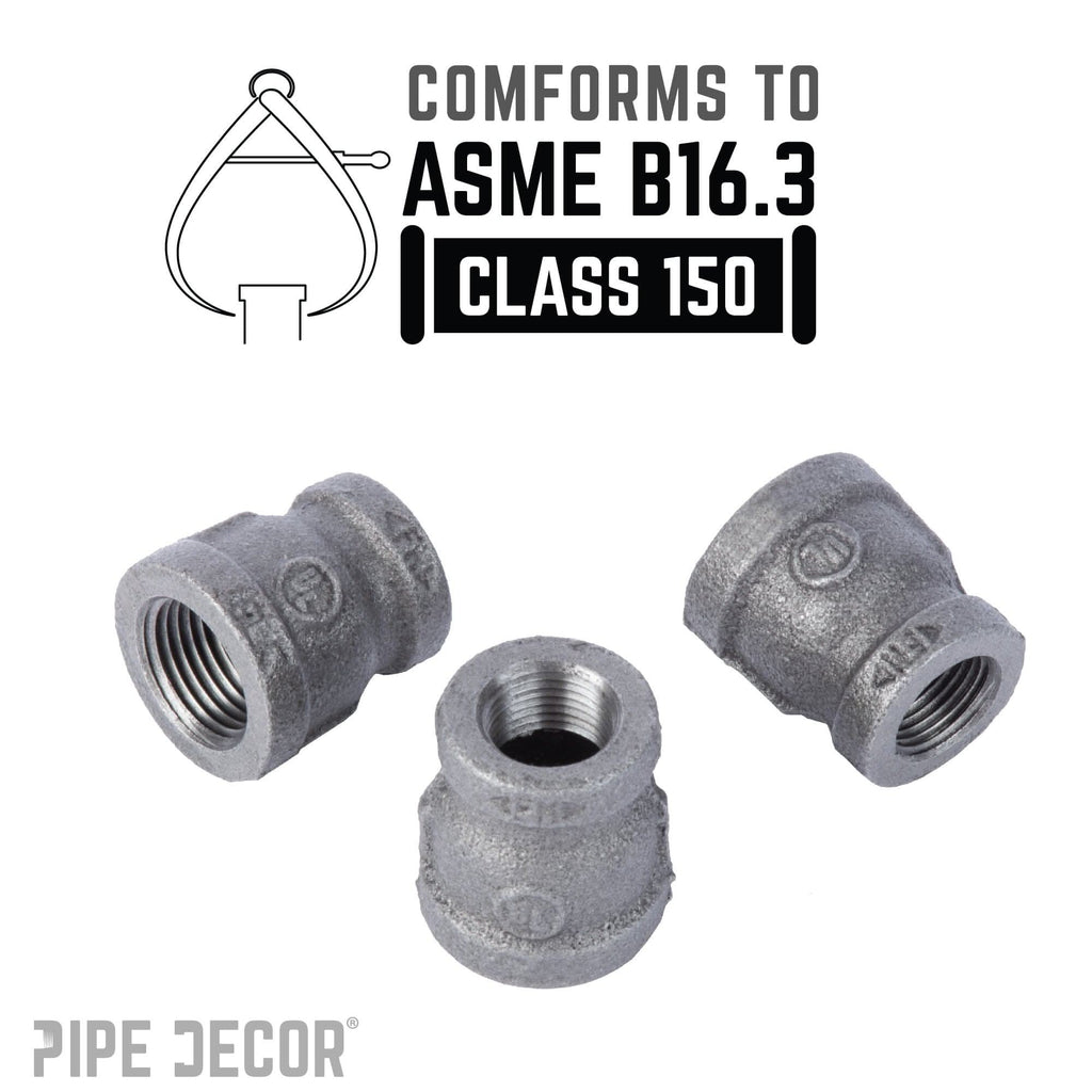 1/2 in. x 3/8 in. Black Reducing Coupling