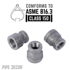 1/2 in. x 3/8 in. Black Reducing Coupling