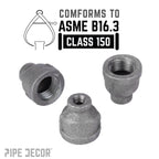 1/4 in. x 1/8 in. Black Reducing Coupling